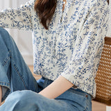 Floral Three-quarter Sleeve Shirt