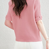 Solid Color Loose Fitting Knitted Sweater