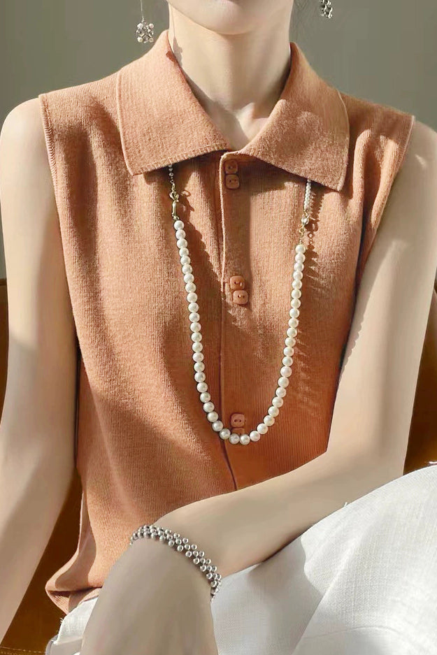 Sleeveless Knitted Vest - liwisi