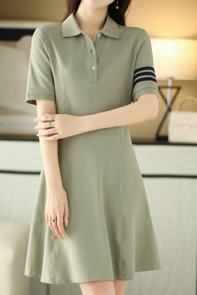 Color Block Polo Dress - liwisi