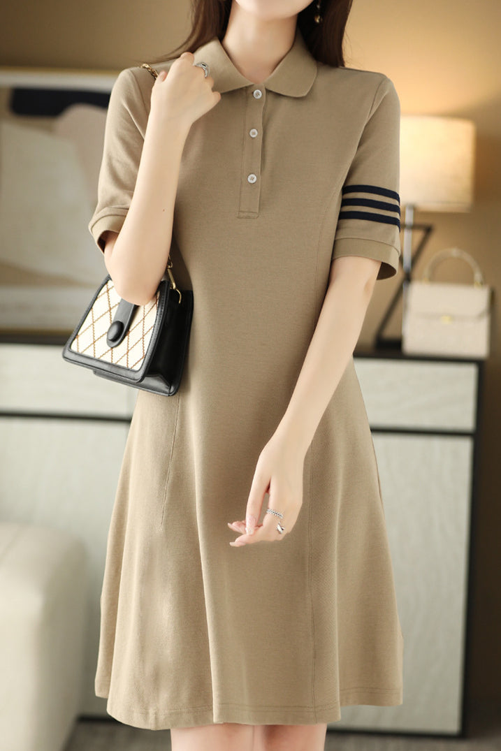 Color Block Polo Dress - liwisi