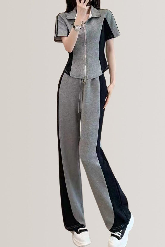 Color-block loose-fitting set - liwisi