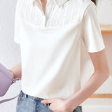 Casual textured patchwork top - liwisi
