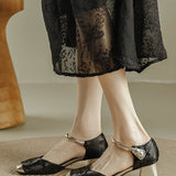 Elegant chunky-heeled high heels