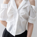 Fashionable off-shoulder shirt