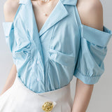 Fashionable off-shoulder shirt