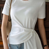 Irregular tie-waist top