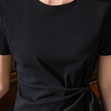 Irregular tie-waist top