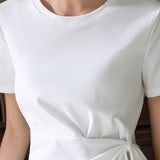 Irregular tie-waist top