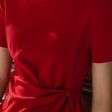 Irregular tie-waist top