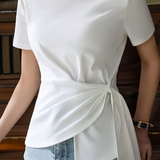 Irregular tie-waist top
