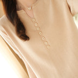 Minimalist Short-Sleeve Knit Top