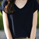 Minimalist Solid Color Knit Top