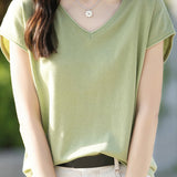 Minimalist Solid Color Knit Top