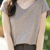 Minimalist Solid Color Knit Top
