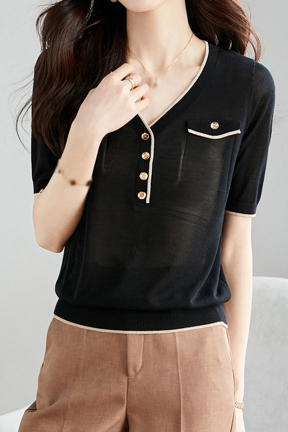 Elegant Lightweight Tencel Knit Top - liwisi