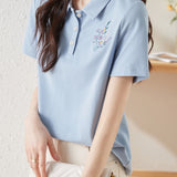 Fashionable Embroidered T-Shirt