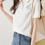 Fashionable Embroidered T-Shirt
