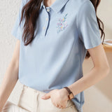 Fashionable Embroidered T-Shirt
