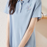 Fashionable Embroidered T-Shirt