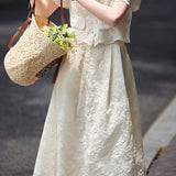 Elegant Embroidered Skirt Set