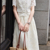 Elegant Embroidered Skirt Set