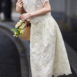Elegant Embroidered Skirt Set