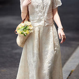 Elegant Embroidered Skirt Set