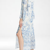 Romantic Silk Print Dress