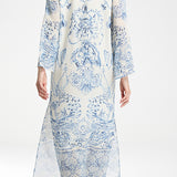 Romantic Silk Print Dress