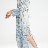 Romantic Silk Print Dress