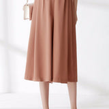 Chiffon Draped Casual Pants
