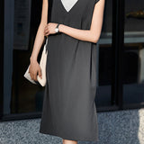 Minimalist Breathable Color Block Dress