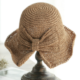 Bowknot Foldable Straw Hat