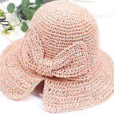 Bowknot Foldable Straw Hat