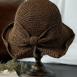 Bowknot Foldable Straw Hat