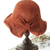 Bowknot Foldable Straw Hat