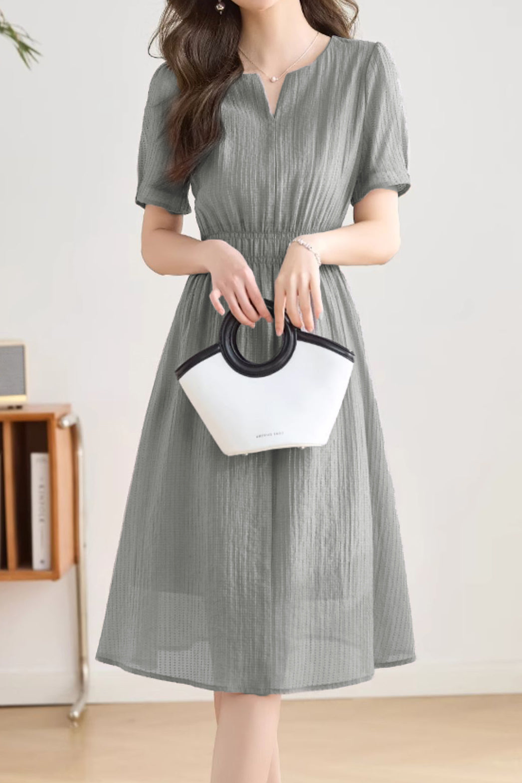 Minimalist Solid Color Dress - liwisi