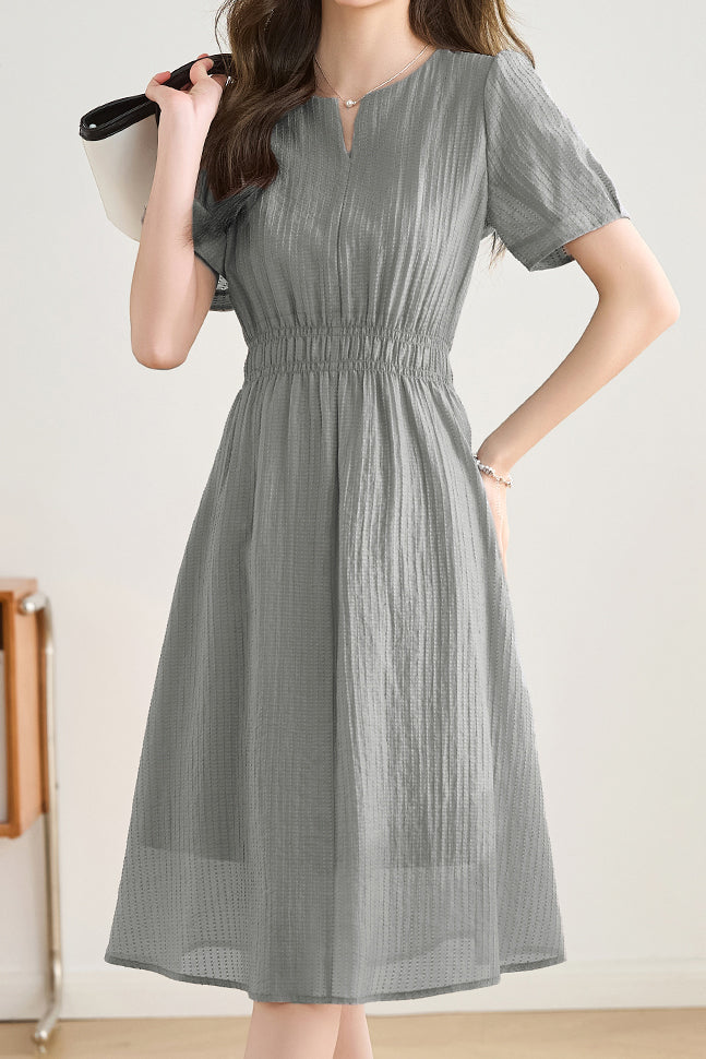 Minimalist Solid Color Dress - liwisi