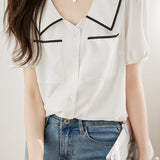Minimalist French Chic Textured Shirt