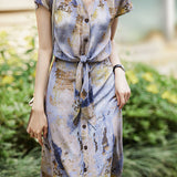 Printed Draped Dress