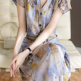 Printed Draped Dress