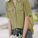 Minimalist Elegant V-Neck Shirt