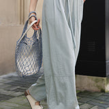 Slim Casual Round Neck Short Sleeve Top and Casual Cargo Pants