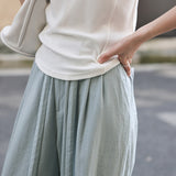 Slim Casual Round Neck Short Sleeve Top and Casual Cargo Pants