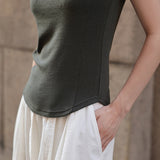 Slim Casual Round Neck Short Sleeve Top and Casual Cargo Pants