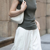 Slim Casual Round Neck Short Sleeve Top and Casual Cargo Pants