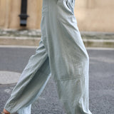 Slim Casual Round Neck Short Sleeve Top and Casual Cargo Pants
