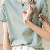 Minimalist Fashion Button Design T-Shirt