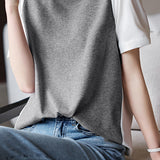 Minimalist Spliced T-Shirt